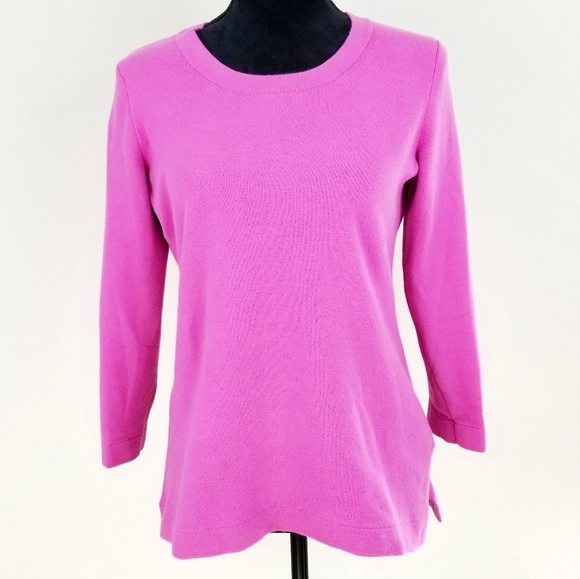 BANANA REPUBLIC Geranium Pink soft cotton sweater - Picture 6 of 8